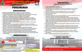 Pengumuman pengisian PAW Lurah Gading